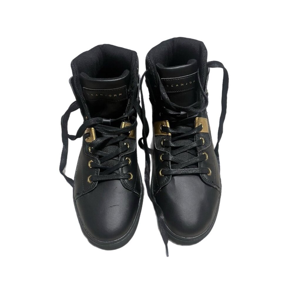 Hardlined By Sean John Mens Leather Casual Lace Up Ankle Boot Sz 10